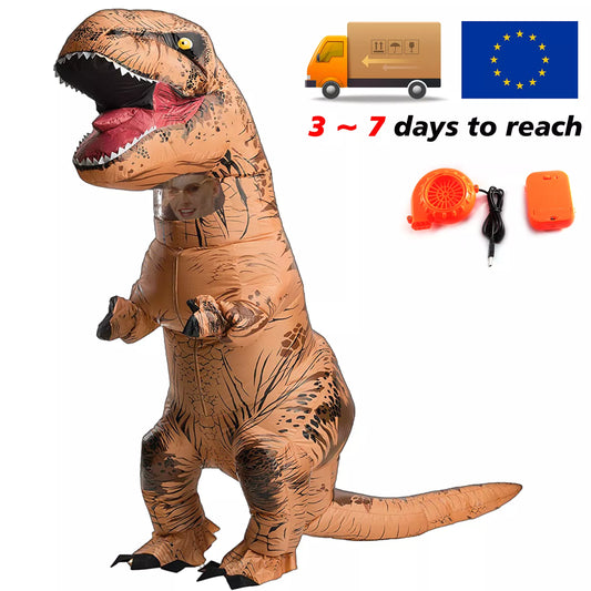 Inflatable T-Rex Tyrannosaurus Dinosaur Costume: Child & Adult Role-Playing Fancy Dress for Halloween Mascot Party Apparel