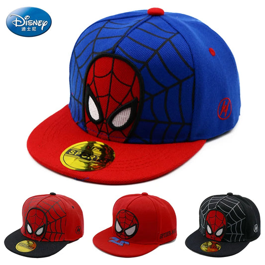 Disney Cartoon Spiderman Kids Hats - Toddler Baby Baseball Cap, Snapback Hip Hop Style for Boys and Girls, Autumn and Spring