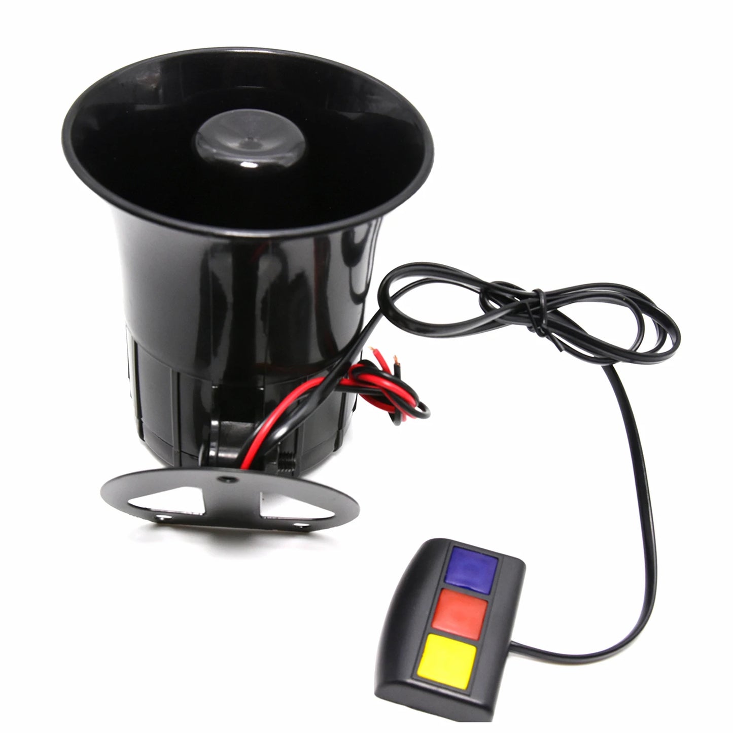 3 Tone Loud Car Horn Air Horn: 12V Loud Speaker for Car, Motorcycle - Police Fire Siren Horn, 115dB Sound