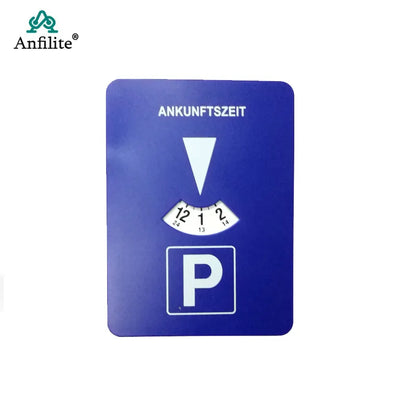 Blue Plastic Car Parking Disc Timer Clock: Arrival Time Display Parking Tool - 24-Hour Parking Meter Companion