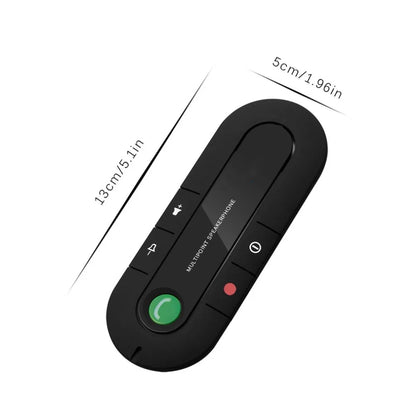 4.1+EDR Wireless Bluetooth Handsfree Car Kit | Speakerphone & MP3 Music Player | USB Power Audio Receiver with Sun Visor Clip