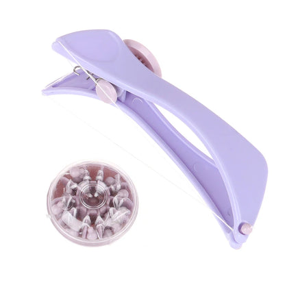 Effortless Women's Mini Facial Hair Remover - Expert Threading Epilator & Defeatherer for Smooth Cheeks and Eyebrows - DIY Makeup Beauty Essential