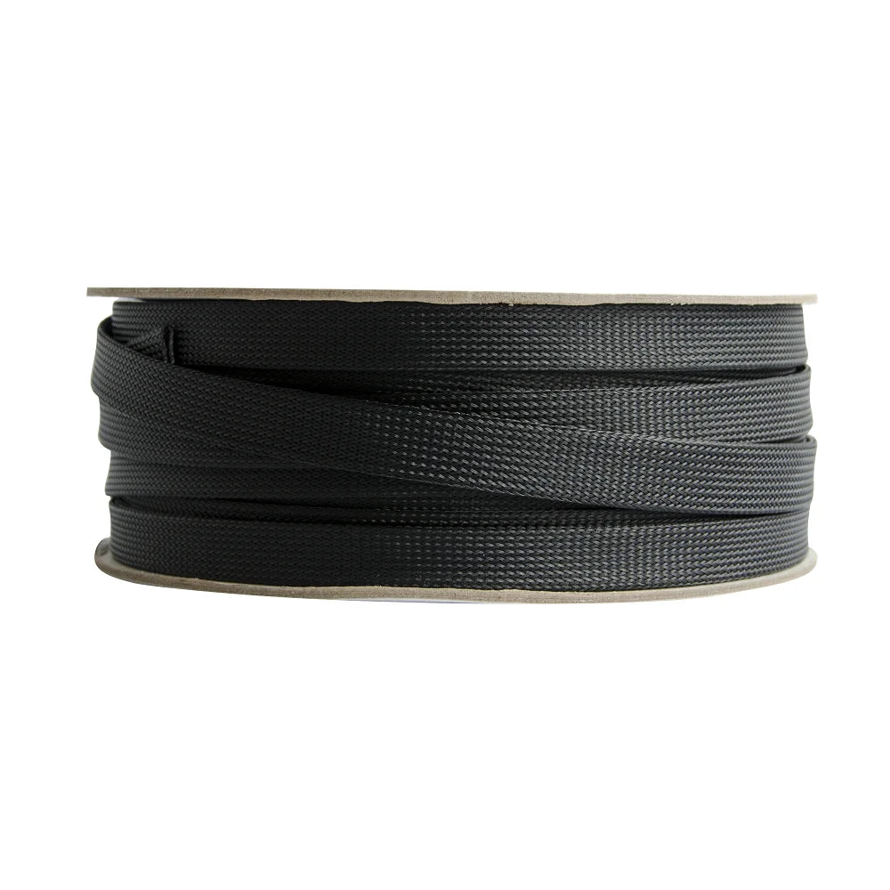 Black Insulated Braid Sleeving – 1/5/10/50M, PET Cable Sleeve for 4/6/8/10/12/14/20/25mm Wire Gland Protection