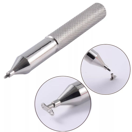 Professional Steel Dermal Anchor Insertion Taper Tool - Premier Grip for 16g Internally Threaded Piercing Jewelry