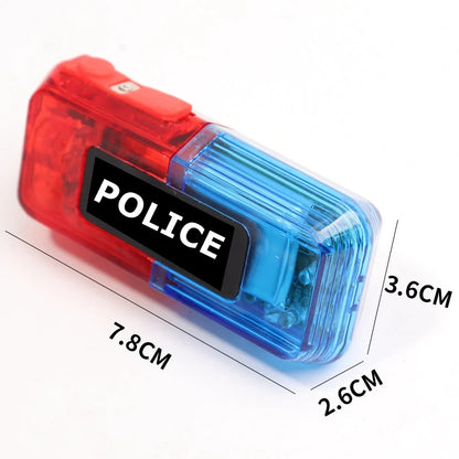 LED Red and Blue Multifunction Flashing Warning Light | Waterproof Traffic Safety Shoulder Light | Manual Control, Built-in Battery