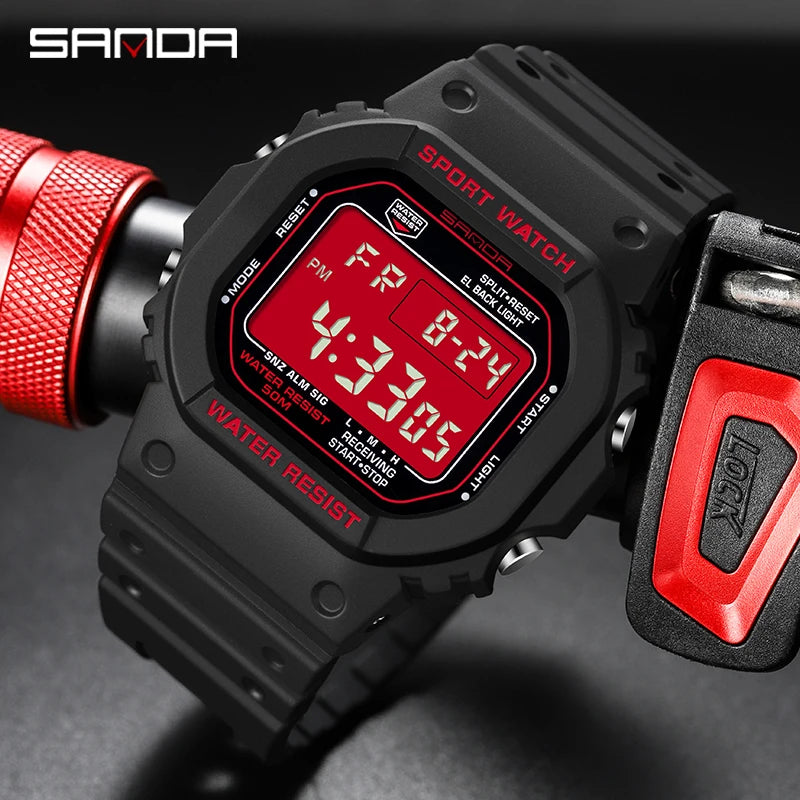 SANDA Fashion Top Brand G Style Digital Watch – Waterproof, Men's Sport Watch, Electronic Watch for Boys & Girls, Relogio Masculino