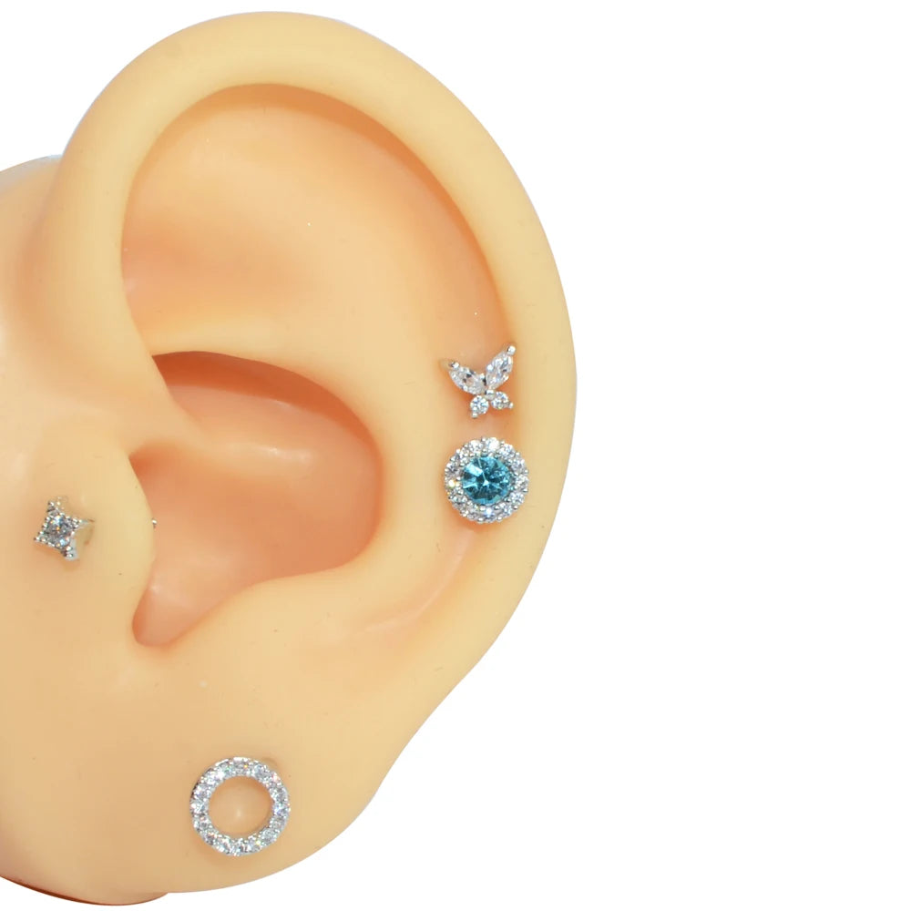 Professional Silicone Ear Model for Piercing Practice - Reusable Earring and Ear Stud Display Tool, Ideal for Body Jewelry Showcasing