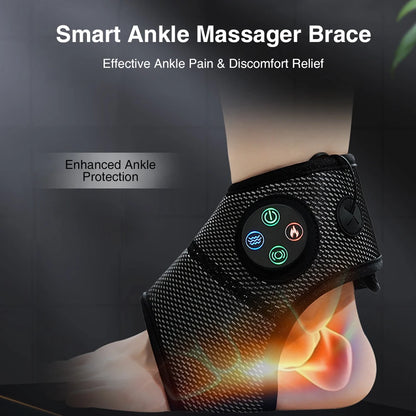 Electric Ankle Foot Massager - Multifunctional Brace with Vibration, Hot Compress, and Smart Air Pressure for Relaxation