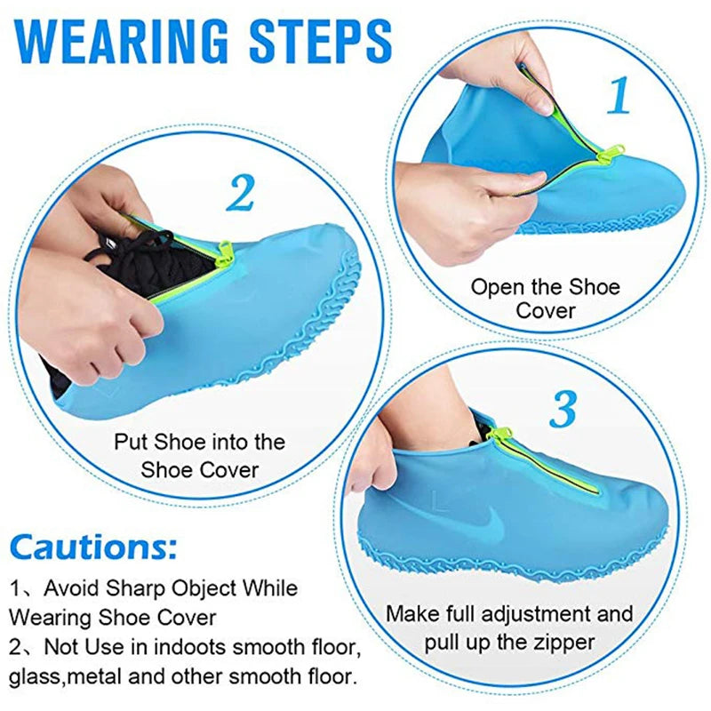 Anti-Slip Shoe Cover Accessories - Unisex Reusable Rain Covers for Men, Women, Kids - Waterproof Galoshes