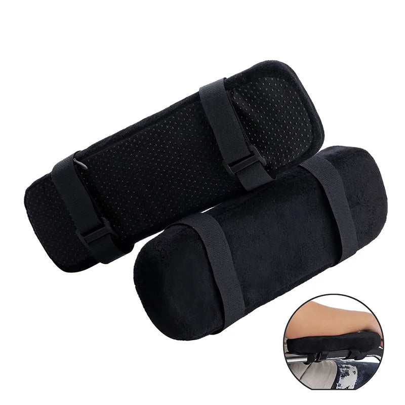 Memory Foam Office Chair Armrest Cover - Single Black Arm Pad for Home and Office Comfort