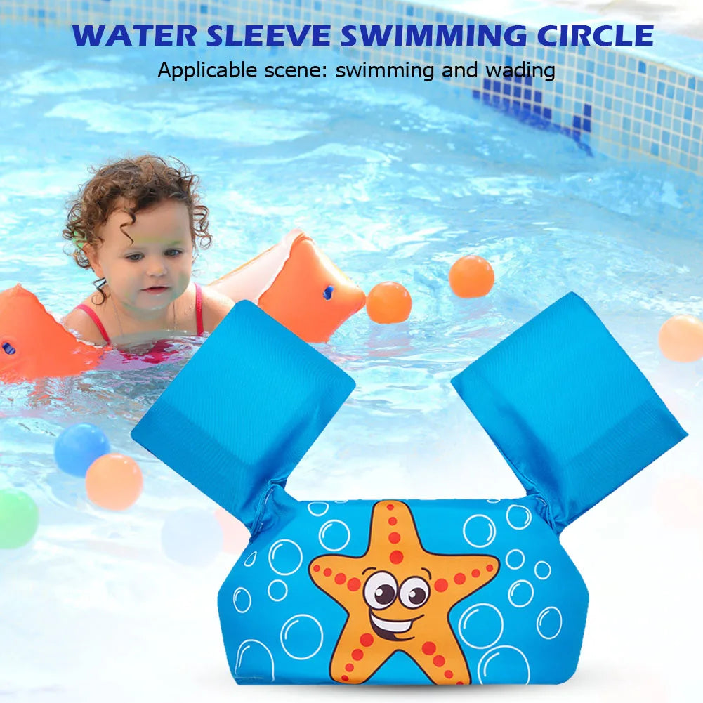 Baby Float Arm Sleeve Floating Ring - Safe Life Jacket Buoyancy Vest for Kids, Swim Foam Pool Toy with Armbands