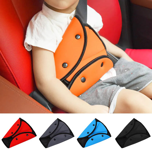 Universal Soft Car Seat Belt Cover: Adjustable Triangle Safety Pad Clips for Kids - Anti-Neck Strain Protection & Comfort Enhancement