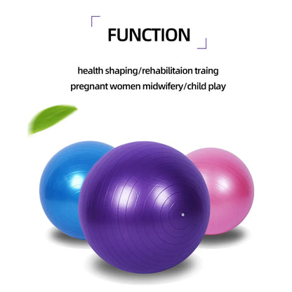 PVC Fitness Yoga Ball - Thickened Explosion-Proof Exercise Ball for Home Gym, Pilates, Balance Training, Available in 45cm to 85cm Sizes