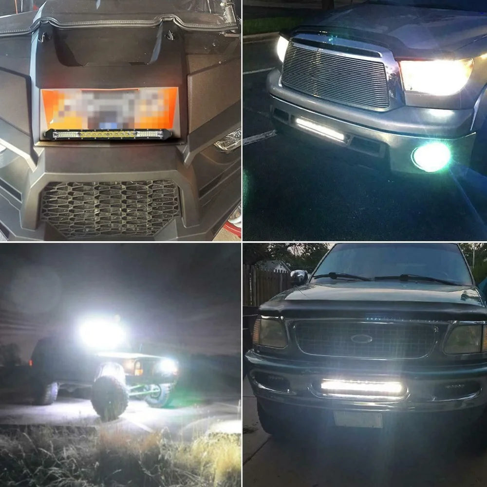 Slim Spot Flood LED Light Bar - 12V/24V Off-Road Work Light for Car, 4x4, Truck, ATV, SUV, Boat