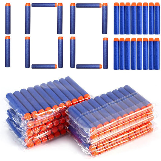 100pcs 7.2cm Soft Nerf Darts - Round Head Refill Sponge Bullets for NERF N-Strike Blasters, Kids Toy Gun Ammo