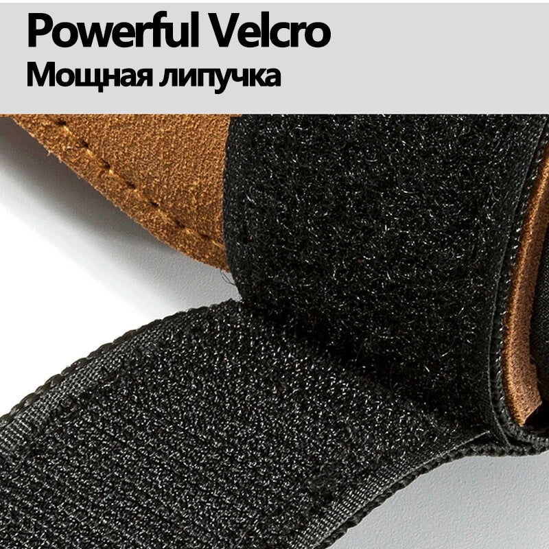 Cowhide Gym Gloves: Anti-Skid Weight Lifting Pads with Power Belt - Deadlift Belt Workout Crossfit Fitness Gloves for Palm Protection
