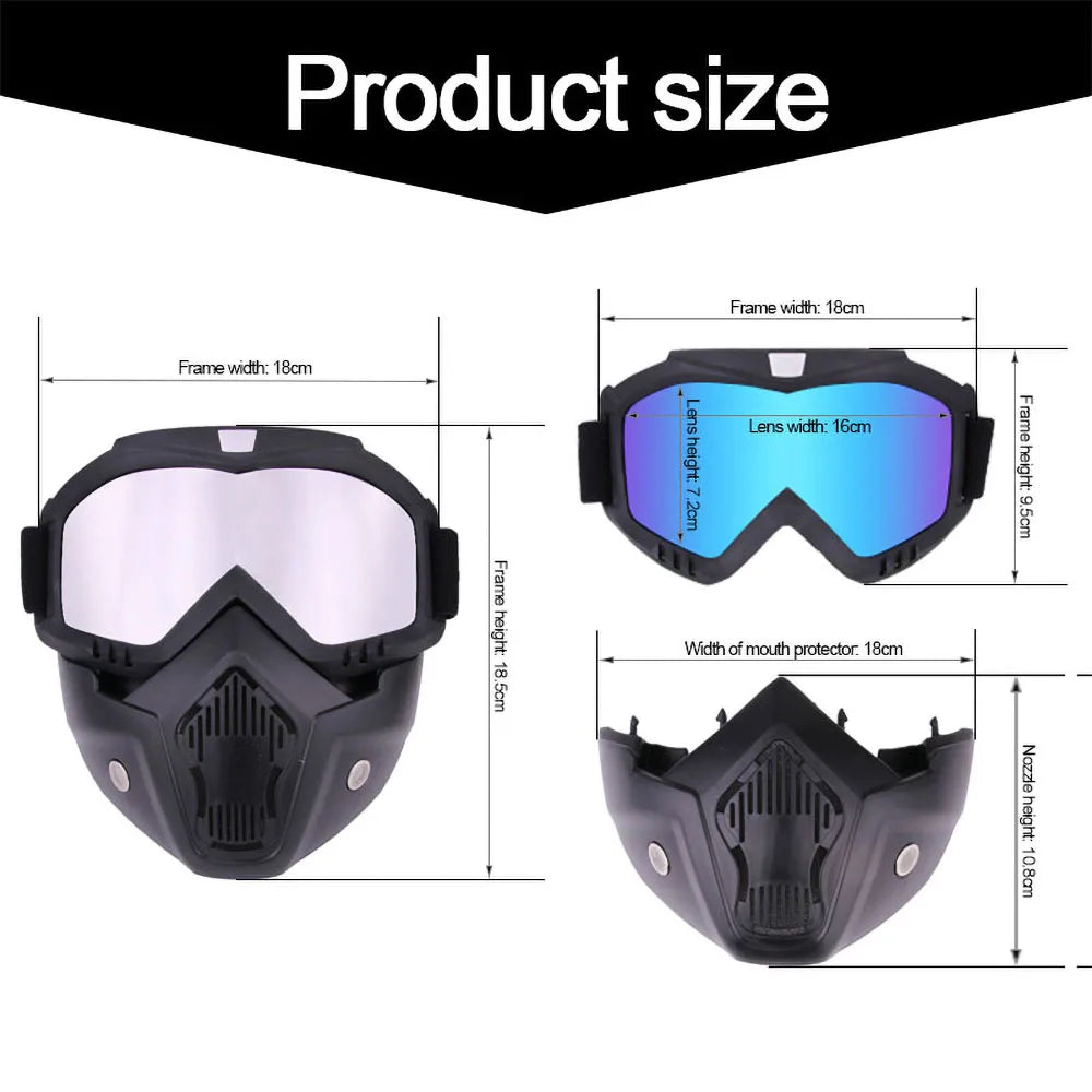 Dustproof Motocross Glasses – Adjustable Motorcycle Goggles with Breathable Full Face Protection – Ideal for Dirt Bike and Off-Road Use