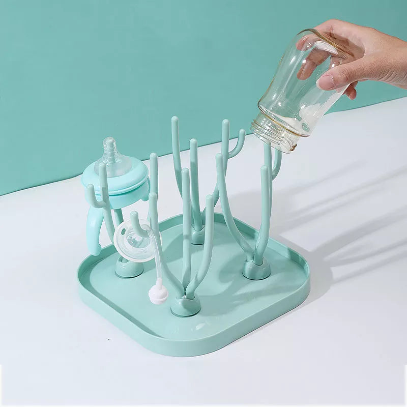 Tree-Shaped Baby Bottle Drying Rack: Feeding Cup Holder with Removable Rack - Convenient Storage and Drying Shelf for Pacifiers and Accessories