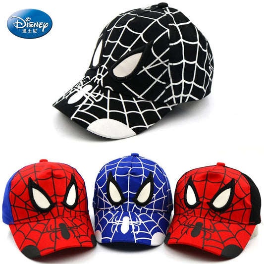 Disney Spiderman Baseball Cap - Cartoon Cotton Sun Hat for Boys and Girls, Breathable Summer Hip Hop Style