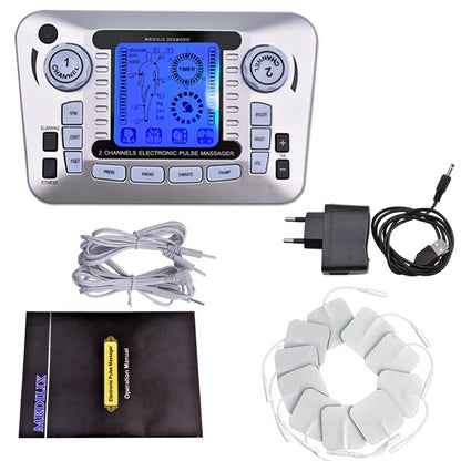 Electronic Pulse Massager - TENS EMS Machine for Nerve and Muscle Stimulation, Acupuncture Fat Burner, Pain Relief