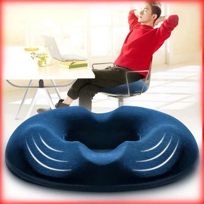 Comfort Donut Seat Cushion - Memory Foam for Hemorrhoid Relief, Tailbone Support, Anti-Hemorrhoid Massage Pillow for Car and Office