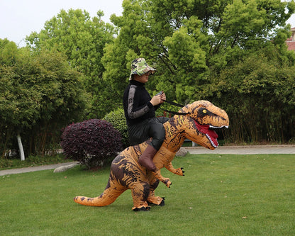 T-Rex Monster Inflatable Costume: Cosplay Dinosaur Clothing for Halloween & Christmas Parties - Men's and Women's Carnival Dress-Up