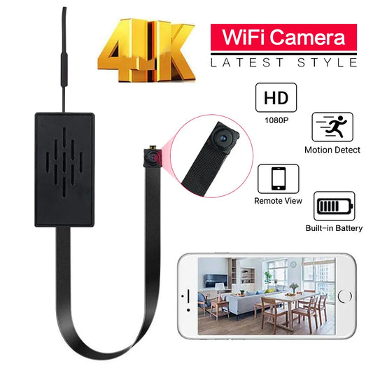 WiFi IP Mini Nanny Camera - Motion Detection, P2P Battery-Powered, Video Recorder | Home Security Micro Camcorder with Remote Control & Hidden TF Card