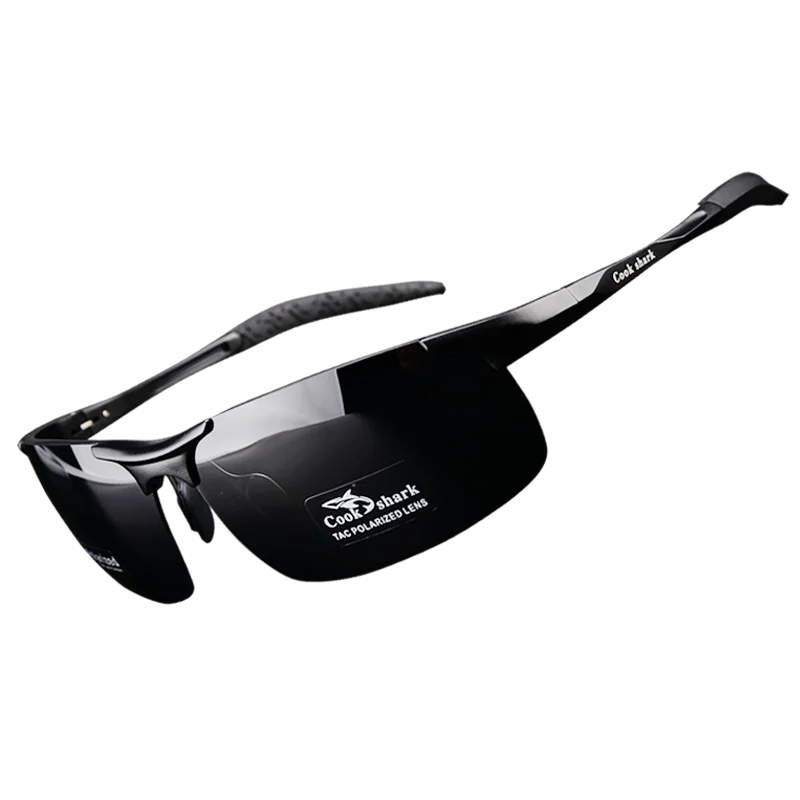 New Cook Shark Aluminum Magnesium Sunglasses - HD Polarized Men's Driving Glasses - Trendy Colorful Eyewear