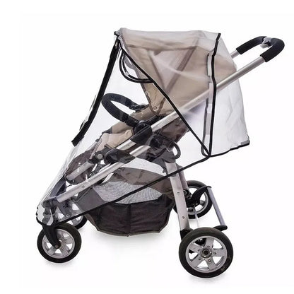 Waterproof EVA Baby Stroller Rain Cover: Transparent Wind Dust Shield with Zipper Open - Essential Pushchair Raincoat