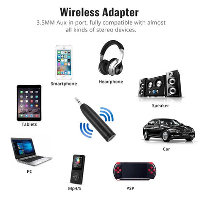 Wireless Bluetooth-compatible 5.0 Receiver - 3.5MM Jack Aux Handsfree Stereo Audio Adapter for Car, Headphone, Speaker