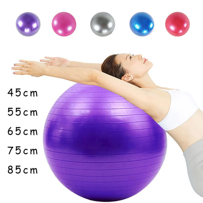 PVC Fitness Yoga Ball - Thickened Explosion-Proof Exercise Ball for Home Gym, Pilates, Balance Training, Available in 45cm to 85cm Sizes