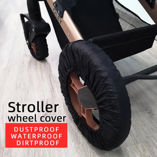 Baby Stroller Wheel Cover Set | Dustproof Tire Protectors for Infant Pushchair Pram | Anti-Dirty Oxford Cloth Accessories - Pack of 2