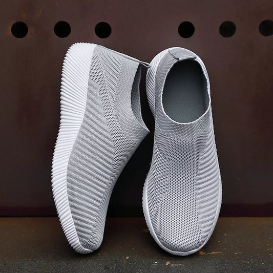 High-Quality Women Vulcanized Shoes: Slip-On Flats Sneakers & Loafers - Plus Size 42 Walking Flats