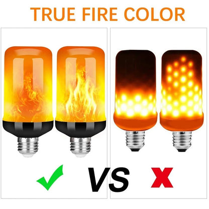 B22 E27 LED Flame Light Bulbs - 4 Modes Party LED Flame Effect Light Simulation Fire Lights Bulb for KTV Festival Garden Decor