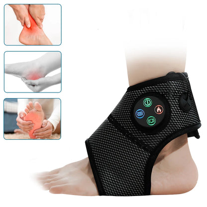 Electric Ankle Foot Massager - Multifunctional Brace with Vibration, Hot Compress, and Smart Air Pressure for Relaxation