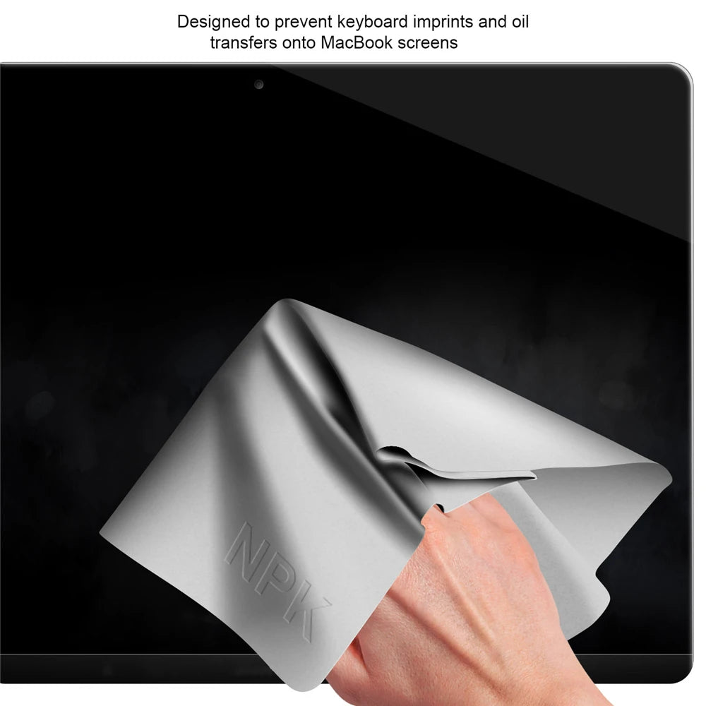 Microfiber Notebook Palm Keyboard Cover: Dustproof Protective Film & Screen Cleaning Cloth for MacBook Pro 13/15/16 Inch