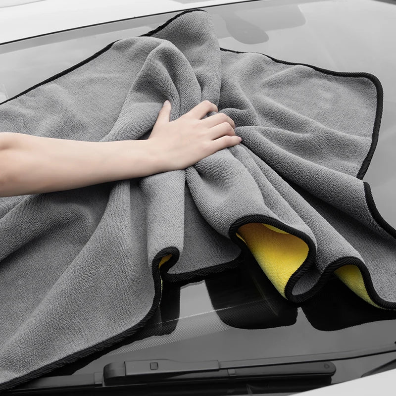 Thick Plush Microfiber Towel: Super Absorbent Car Cleaning Detailing Cloth - Auto Care Drying Towels, Car Wash Accessories - 160x60CM