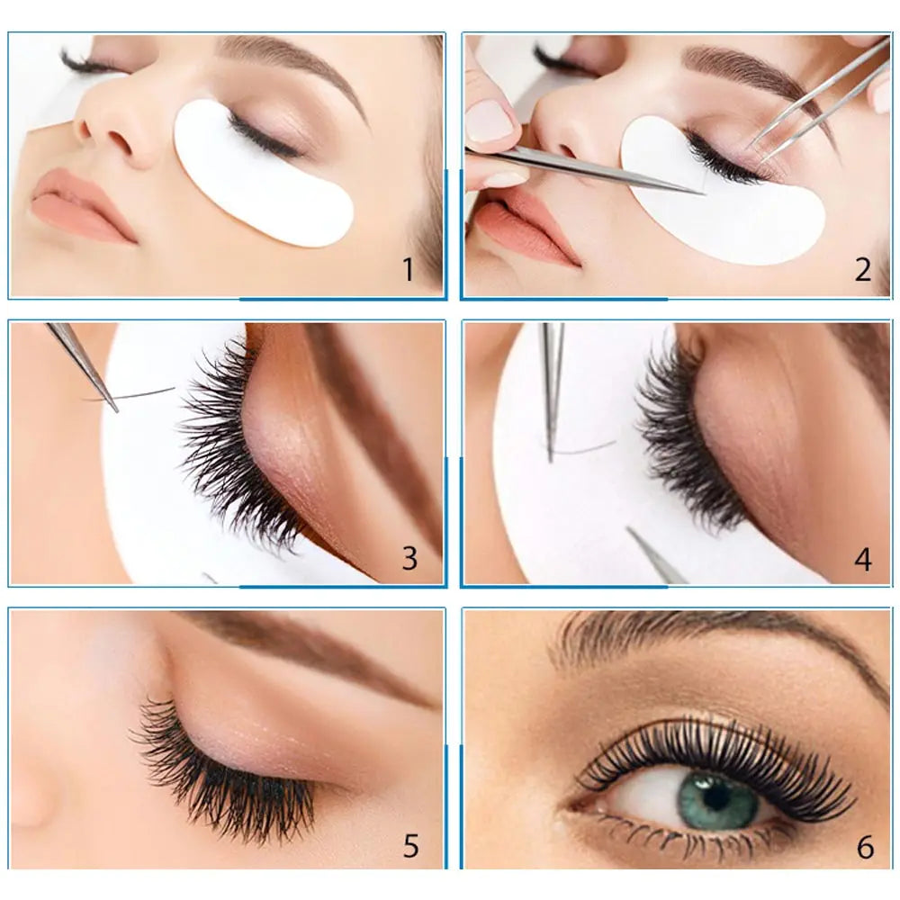 50/100 Pairs Disposable Eyelash Extension Eye Pads: Lint-Free Under Lash Tips - Essential Makeup Wraps for Professional Extensions