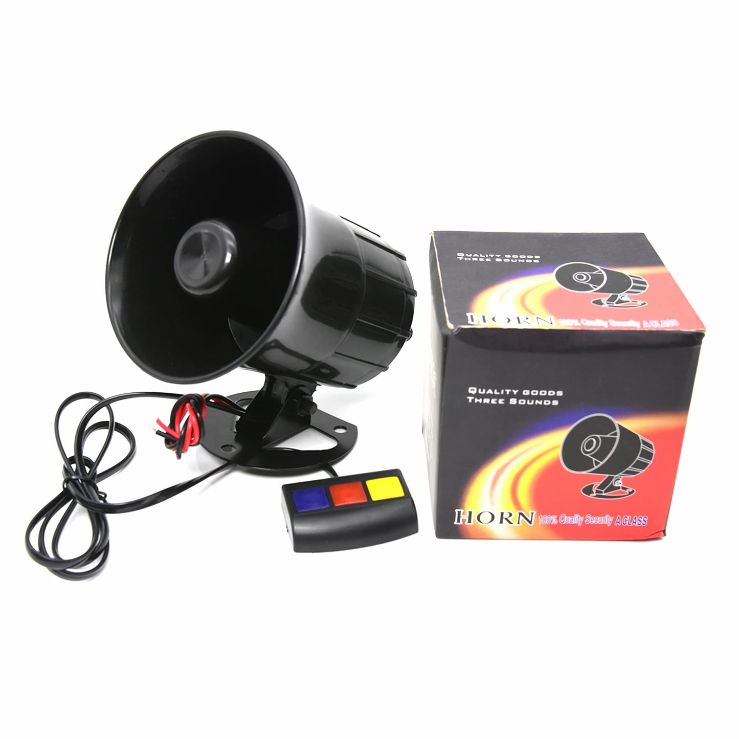 3 Tone Loud Car Horn Air Horn: 12V Loud Speaker for Car, Motorcycle - Police Fire Siren Horn, 115dB Sound