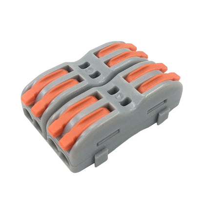 2-Pin Wire Connector 222-412 - Splicing Terminal Blocks for LED Strip Lighting, Electric Quick Connectors, Mini Conductor Rail Conector