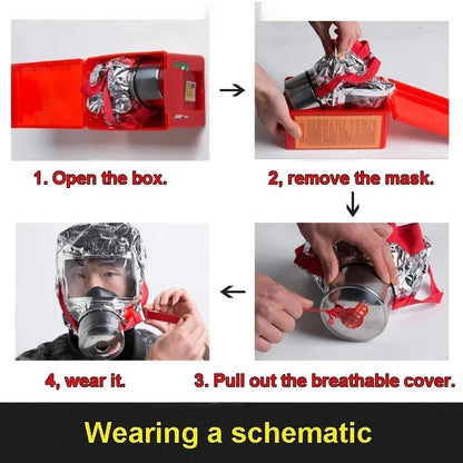 Fire Emergency Escape Safety Mask – 30-Minute Protective Anti-Smoking Respirator, Dust and Carbon Mask for Home and Work