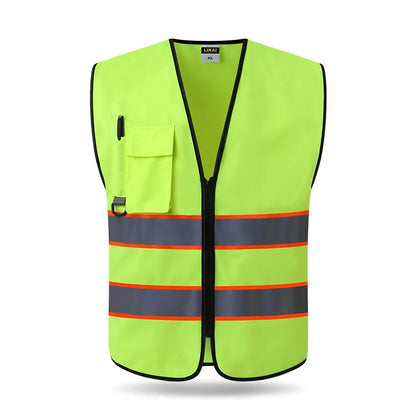 High Visibility Reflective Vest - Safety Clothing for Working, Motorcycle, Cycling, Sports - Outdoor Reflective Jacket for Enhanced Safety