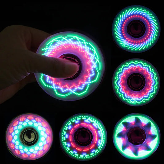 Creative LED Light Luminous Fidget Spinner: 6 Colors Glow in the Dark Hand Spinner - Stress Relief Toy for Kids