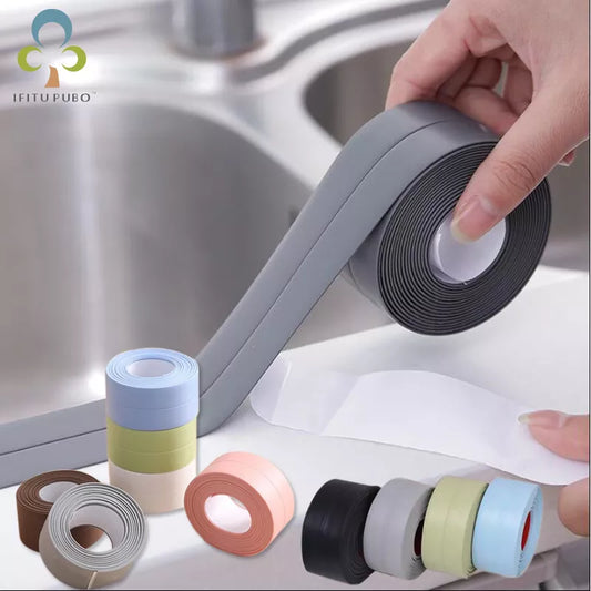 3.2m Waterproof Mould Proof Tape: Bathroom Kitchen Shower Sealing Strip - Self-Adhesive Sink Bath Waterproof Plaster, GYH Brand