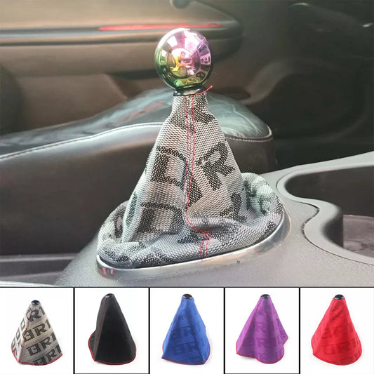 JDM Style Bride Canvas Shift Knob Boot Cover - Universal Racing Shift Lever Knob Collars, RS-SFN059