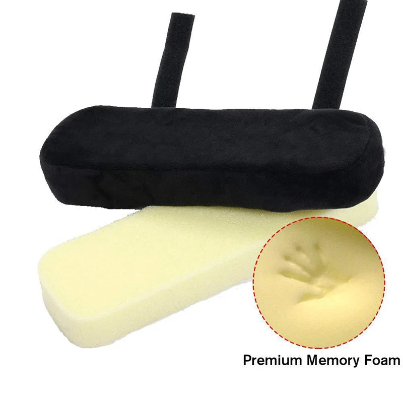 Memory Foam Office Chair Armrest Cover - Single Black Arm Pad for Home and Office Comfort