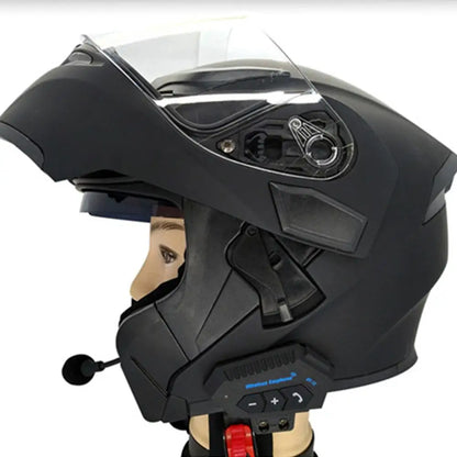 Motorcycle BT Helmet Headset: Wireless Hands-free Call Kit with Stereo Music Player Speaker - Anti-interference & Waterproof