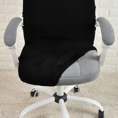 Water-Resistant Jacquard Office Chair Cover | Elastic Armchair Protector for Home | 1-Piece Design