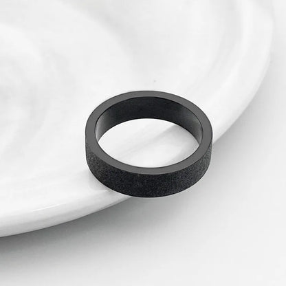 Simple Black Titanium Ring – 3mm & 5mm Matte Finished Finger Ring for Men & Women, Wedding Bands & Couples' Jewelry