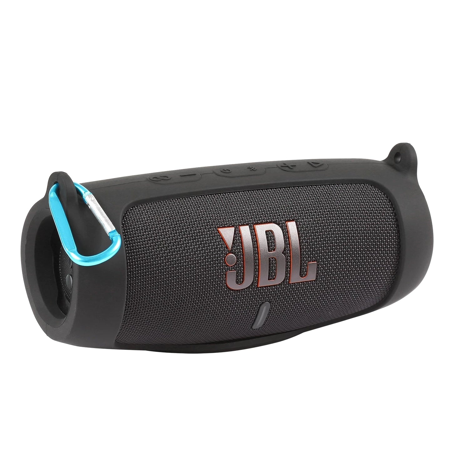 New Soft Silicone Bluetooth Speaker Case: With Strap Carabiner for JBL Charge 5 Wireless Speaker - Speaker Bag Included